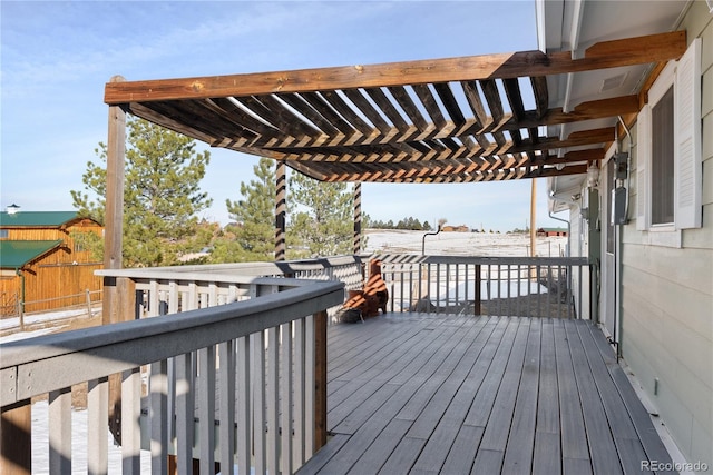 view of wooden deck