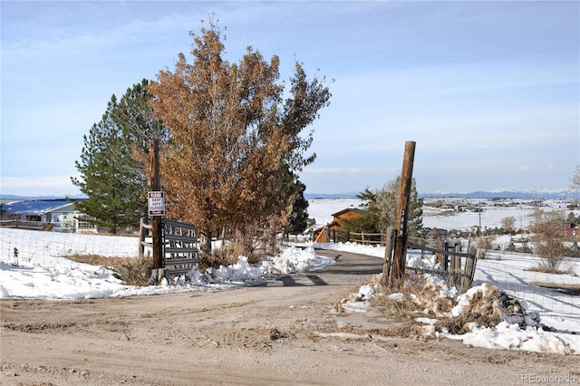 view of snowy yard