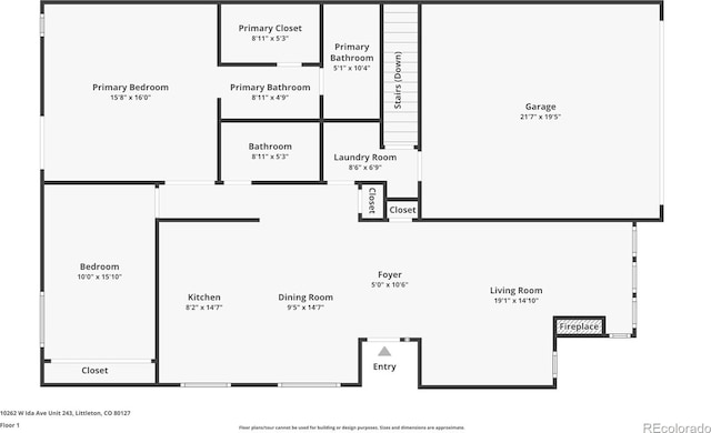 10262 W Ida Ave Unit 243, Littleton, CO 80127 - room layout