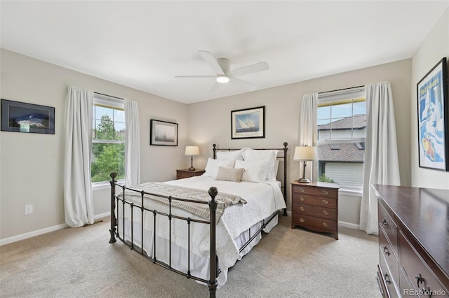 9385 Prairie View Dr, Highlands Ranch, CO 80126 - bedroom featuring light carpet and ceiling fan