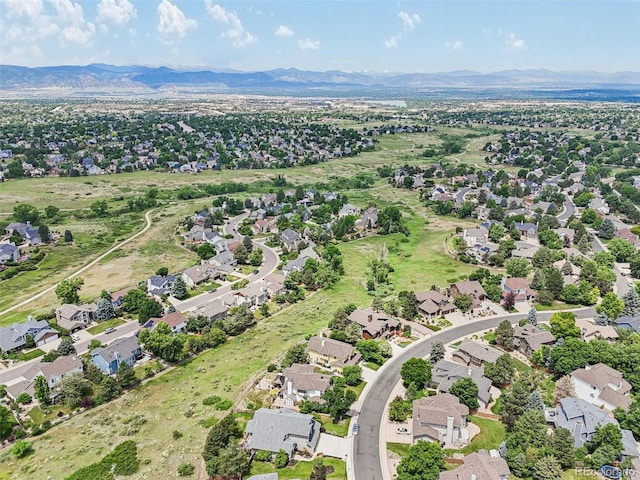 9385 Prairie View Dr, Highlands Ranch, CO 80126 - aerial view of residential area with mountains
