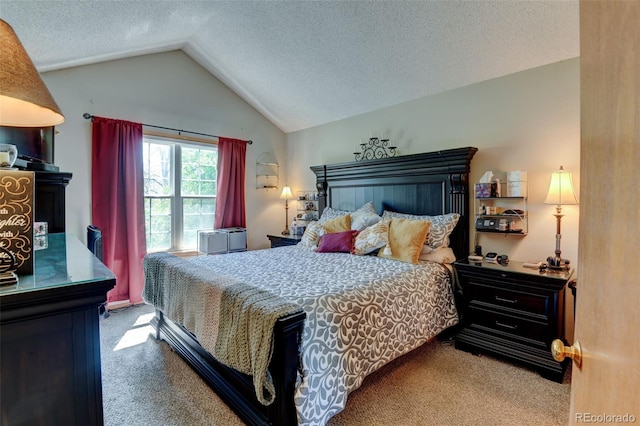 10035 E Mexico Ave, Aurora, CO 80247 - carpeted bedroom with vaulted ceiling and a textured ceiling