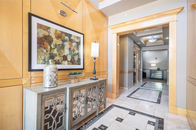 301 Inverness Way S Unit 202, Englewood, CO 80112 - corridor with inlaid floor details and baseboards