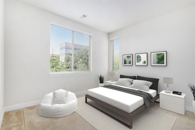 301 Inverness Way S Unit 202, Englewood, CO 80112 - bedroom with baseboards and light carpet