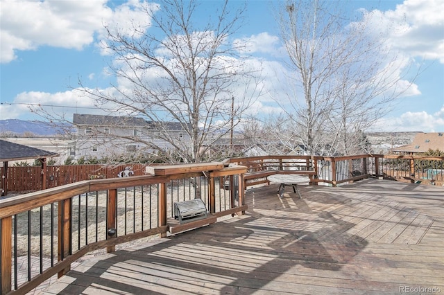 deck with fence