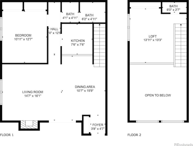 1732 S Trenton Unit 9, Denver, CO 80231 - view of floor plan / room layout
