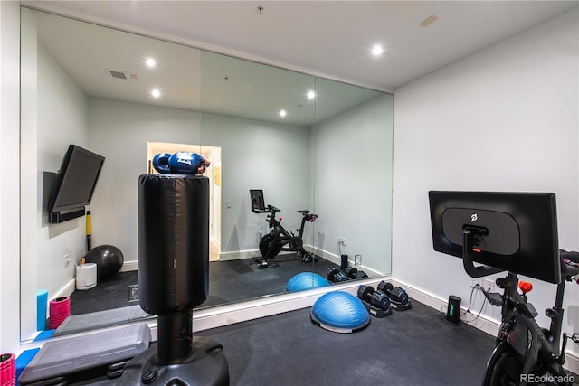 view of exercise room