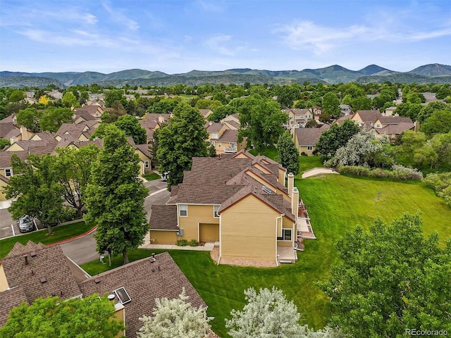 10349 W Fair Ave Unit A, Littleton, CO 80127 - aerial view of residential area featuring a mountain backdrop