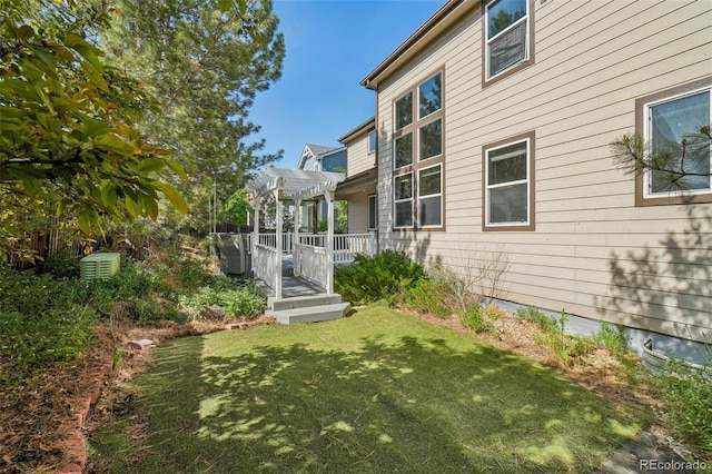 13075 Tamarac St, Thornton, CO 80602 - view of grassy yard featuring a pergola