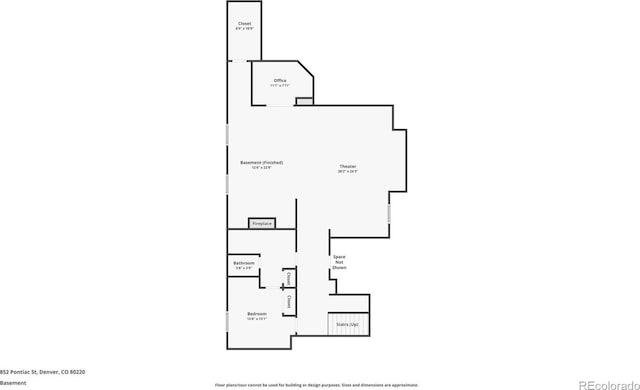 852 Pontiac St, Denver, CO 80220 - view of property floor plan