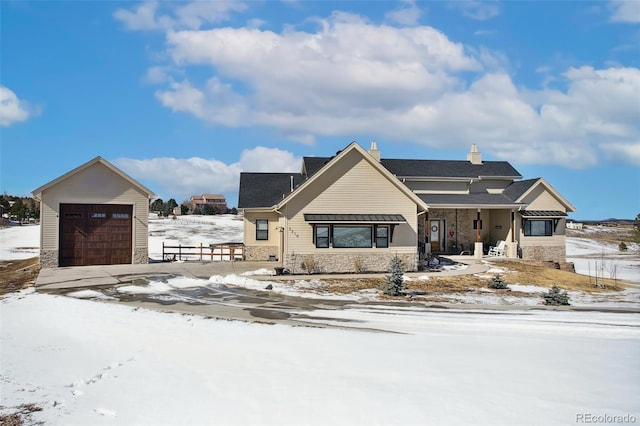 view of front of house featuring a garage