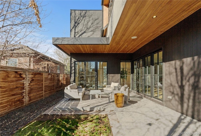 view of patio / terrace with outdoor lounge area