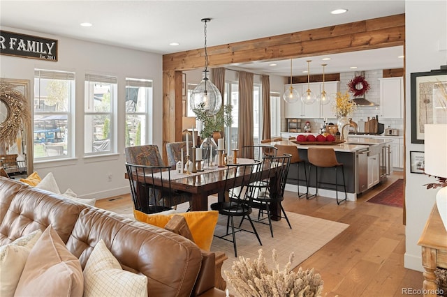 2855 Pawnee Creek Dr, Loveland, CO 80538 - dining area featuring recessed lighting and light wood-style flooring