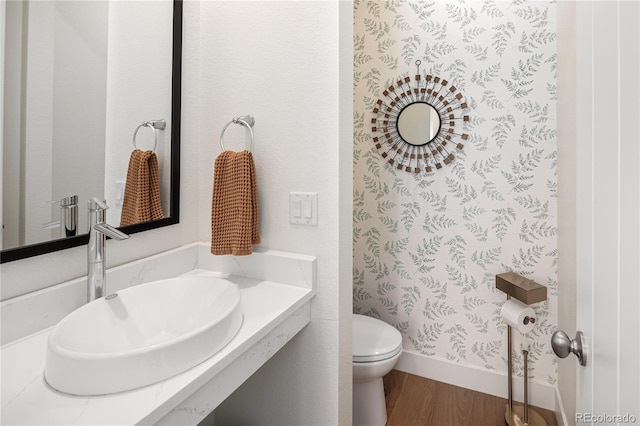 2855 Pawnee Creek Dr, Loveland, CO 80538 - bathroom featuring a sink and wood finished floors
