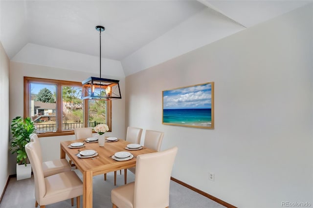2631 Yorkshire St, Fort Collins, CO 80526 - dining area featuring light carpet and lofted ceiling