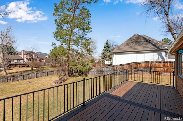 2631 Yorkshire St, Fort Collins, CO 80526 - wooden terrace featuring a fenced backyard and a residential view