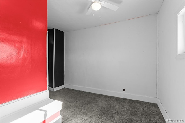 48 Elm St, Arriba, CO 80804 - empty room featuring ceiling fan and dark carpet