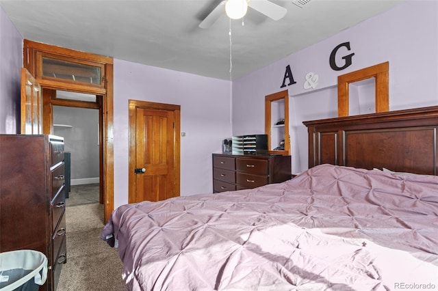 48 Elm St, Arriba, CO 80804 - bedroom with ceiling fan and carpet