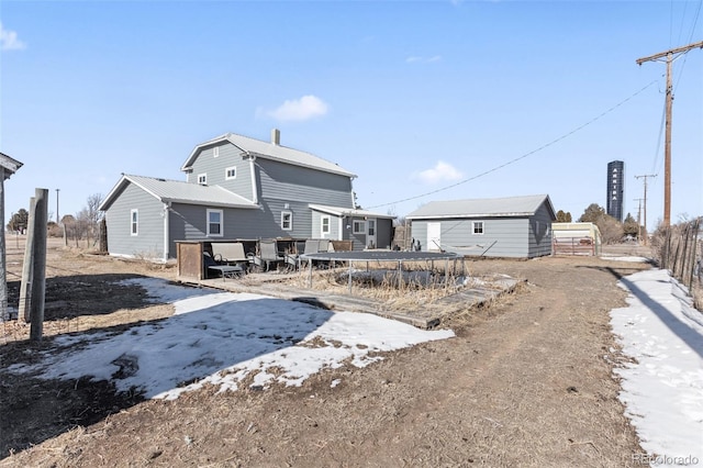 48 Elm St, Arriba, CO 80804 - back of property featuring a trampoline
