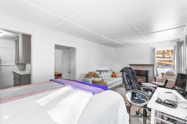 177 Gray St, Bailey, CO 80421 - bedroom with a glass covered fireplace