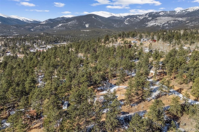 177 Gray St, Bailey, CO 80421 - mountain view featuring a heavily wooded area