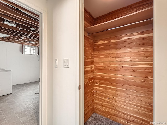 closet featuring washer / dryer