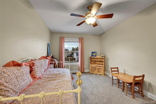 12028 W Aqueduct Dr, Littleton, CO 80127 - bedroom with carpet floors, baseboards, and ceiling fan