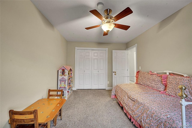 12028 W Aqueduct Dr, Littleton, CO 80127 - carpeted bedroom featuring a closet and a ceiling fan