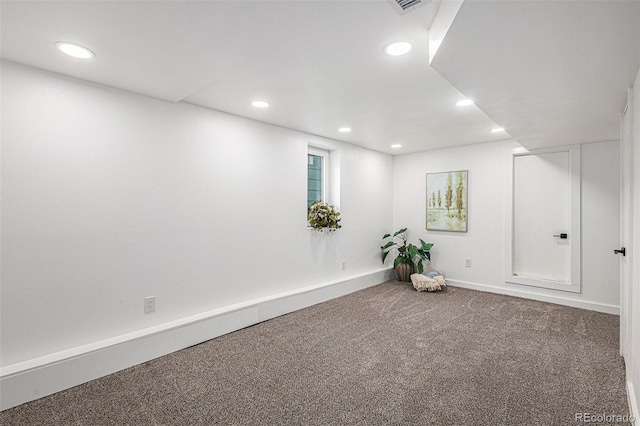 225 N Cedar St, Colorado Springs, CO 80903 - carpeted empty room featuring baseboards and recessed lighting