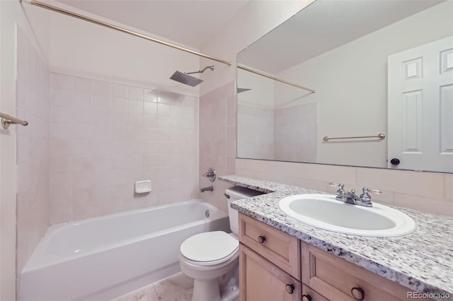 518 Zircon Way, Superior, CO 80027 - bathroom featuring vanity, toilet, and bathtub / shower combination