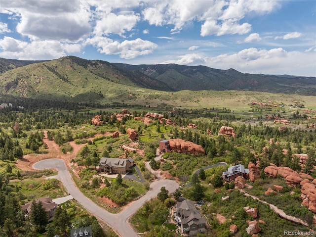 6619 Apache Pl, Larkspur, CO 80118 - aerial view of property's location with a mountainous background