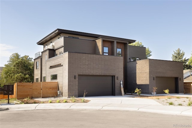 view of property featuring a garage