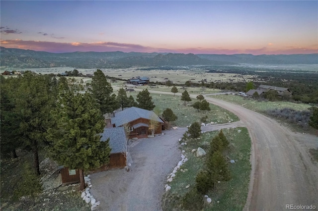 30455 Mountainside Dr, Buena Vista, CO 81211 - aerial view at dusk of a mountain view