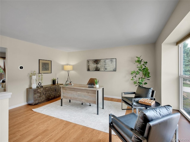 312 Allen St, Golden, CO 80401 - office area featuring light wood-style flooring and baseboards