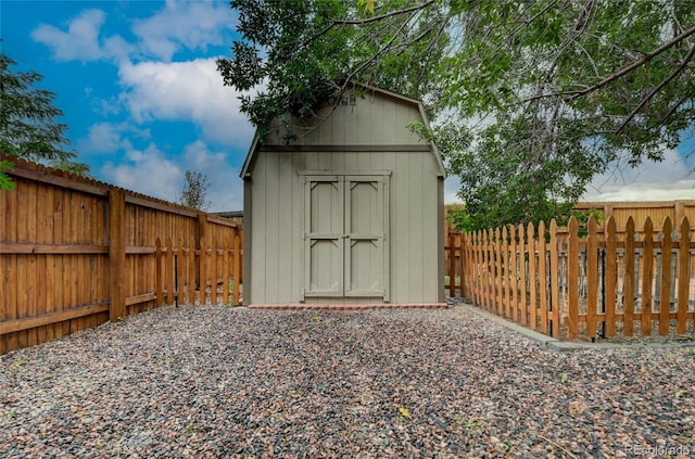 312 Allen St, Golden, CO 80401 - view of shed with a fenced backyard