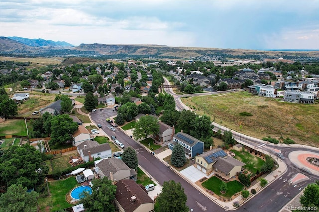 312 Allen St, Golden, CO 80401 - aerial perspective of suburban area featuring a mountainous background