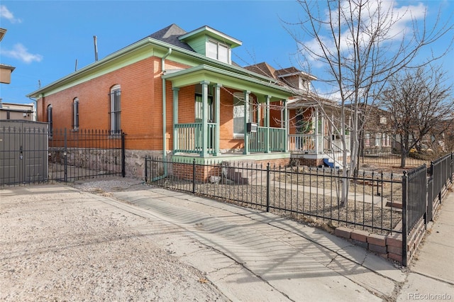 view of home's exterior featuring a porch