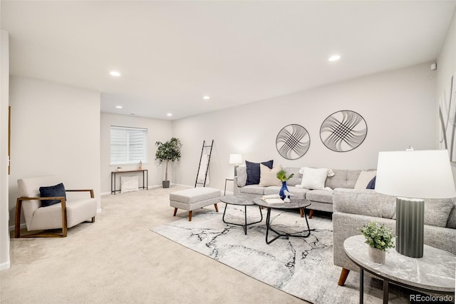 view of carpeted living room