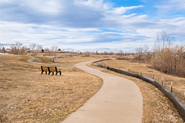 view of property's community with a rural view