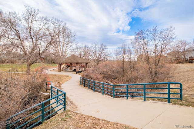 view of home's community with a gazebo