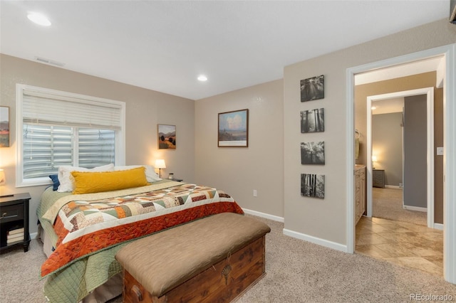 view of carpeted bedroom