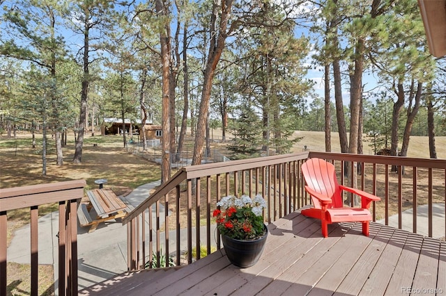 view of wooden deck