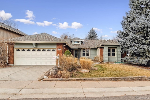 ranch-style home with a garage