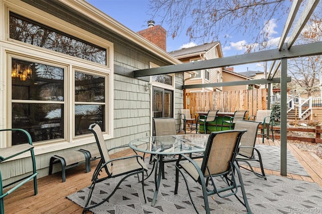 view of patio with a deck