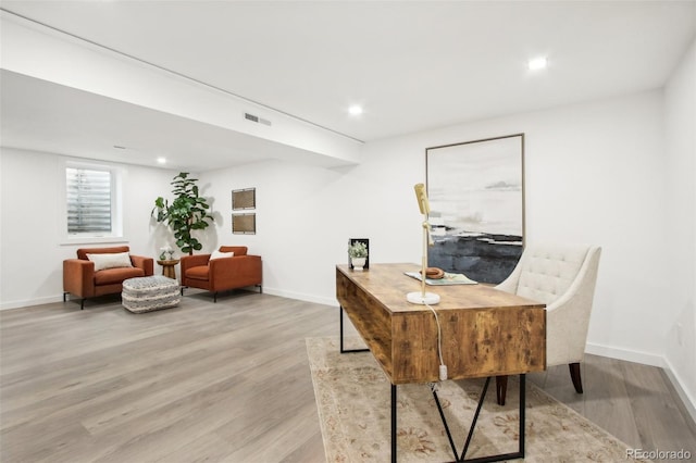 5886 S Logan St, Centennial, CO 80121 - home office with wood finished floors and recessed lighting