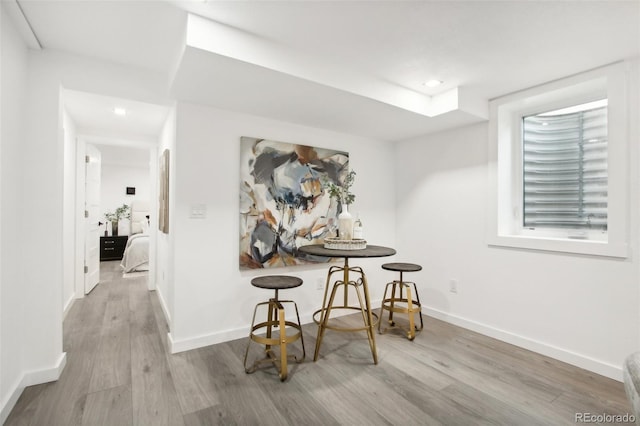 5886 S Logan St, Centennial, CO 80121 - dining space with wood finished floors and recessed lighting