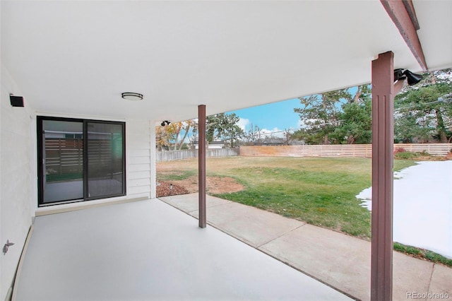 5886 S Logan St, Centennial, CO 80121 - fenced backyard featuring a patio area