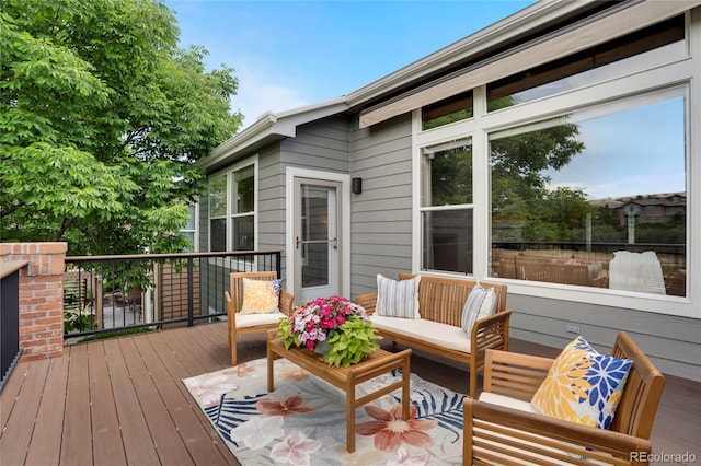 1001 Deer Clover Way, Castle Pines, CO 80108 - deck with outdoor lounge area