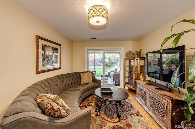 living room with visible vents