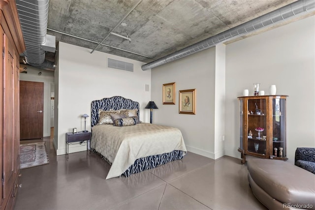 1610 Little Raven St Unit 502, Denver, CO 80202 - bedroom with finished concrete flooring